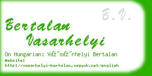 bertalan vasarhelyi business card